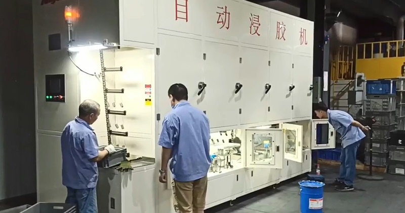 客戶現場浸膠機